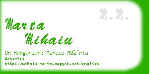 marta mihaiu business card